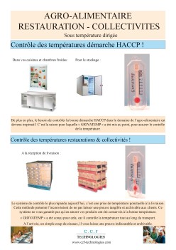 Controle des temperature dans la restauration